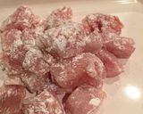 1才6ヶ月；鶏胸肉の青のりピカタ作り方2写真