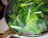 小松菜と豚肉のオイスター炒め♪作り方5写真