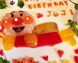 一歳バースデープレート★アンパンマン★作り方1写真