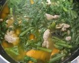 春菊とかぼちゃのコク旨スープ♪作り方9写真