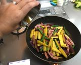 さつまいもとベーコンの甘辛バター作り方5写真