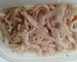 鳥胸肉とつまみ菜のクリームパスタ作り方2写真
