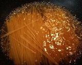 鳥胸肉とつまみ菜のクリームパスタ作り方6写真