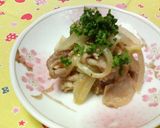 玉ネギとポークの☆デミマヨ炒め作り方4写真