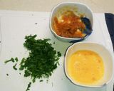 母の味。大葉と卵の甘辛味噌作り方1写真