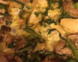 春菊と豆腐の卵とじ作り方8写真