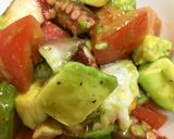 たことトマトとアボカドのわさび醤油サラダ作り方3写真
