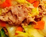 白菜大量消費！豚肉と白菜のごま味噌炒め作り方10写真