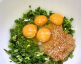とろ～っ♪なめたけ葱オムレツ作り方1写真