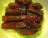 赤ワインソースの宮崎牛モモ肉ステーキ丼作り方10写真