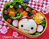 お正月 キャラ弁 申年♡おさるサンド作り方9写真