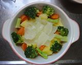 野菜もりもり♪明太マヨのチーズグラタン風作り方2写真