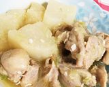 大根と鶏肉の白味噌煮作り方5写真