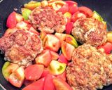 青熟トマトでテリヤキバーグ作り方4写真