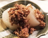 炊飯器で煮て大根の豚肉餡かけ作り方6写真