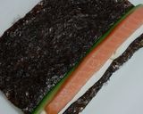 サーモンとクリームチーズの裏巻き寿司作り方8写真