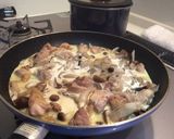 チキンとキノコのクリーム煮のスパゲッティ作り方5写真