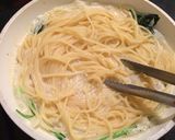 鮭とほうれん草クリームパスタ＊イクラ添え作り方6写真