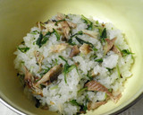 さんまと水菜の浅漬けで混ぜご飯！作り方4写真