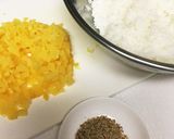 混ぜるだけ！たくあんおにぎり作り方1写真