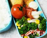 お弁当に！ブロッコリーとカニコーン炒め作り方3写真
