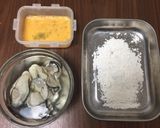 牡蠣エッグソテー作り方1写真