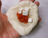 明太子&ダブルチーズの惣菜パン♪作り方4写真