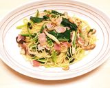 ベーコンと茸とほうれん草のペペロンチーノ作り方7写真