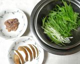 ワンポットパスタ☆塩辛わさびクリーム作り方1写真