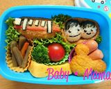 簡単 キャラ弁/いなり寿司で電車作り方4写真