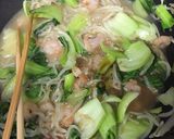 創味シャンタンDXでエビとチンゲン菜炒め作り方7写真
