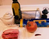 ごろごろベーコンのペペロンチーノ☆作り方1写真