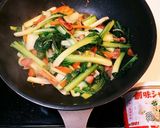 創味シャンタンDXでターサイたっぷり炒め作り方4写真