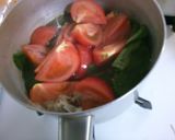 朝食♪ トマトとほうれん草のお味噌汁！！作り方4写真