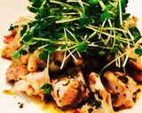 鶏もも三池ごま高菜炒めのカイワレのっけ盛作り方5写真