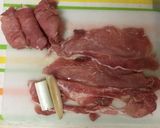 豚肉のレンコンネギ巻き甘酸っぱ炒め煮作り方1写真