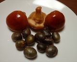 ナメコ、むかご、里芋の味噌汁作り方2写真
