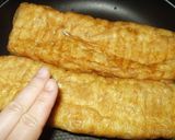 麺つゆで簡単☆油揚げの肉詰め煮作り方1写真