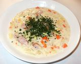 簡単！クラムチャウダー♪ツナ缶具沢山豆乳作り方7写真