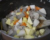 こくうまみ豚汁風の芋煮♪作り方3写真