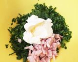 春菊とクリームチーズのサンド作り方2写真