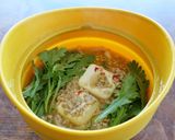 レンジで簡単あったか！野菜の坦々ひとり鍋作り方5写真