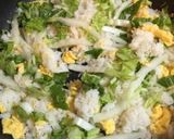 簡単♪白菜と鮭の淡雪あんかけチャーハン作り方3写真