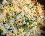 簡単♪白菜と鮭の淡雪あんかけチャーハン作り方4写真