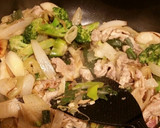 下仁田ネギと豚肉の味噌焼肉味炒め作り方4写真