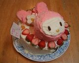 マイメロディのお誕生日ケーキ作り方2写真