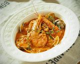本格*魚介のトマトクリームスープパスタ作り方27写真