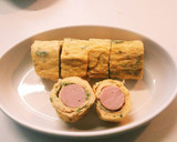 魚肉ソーセージとあおさの玉子焼き作り方6写真