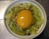 キャベツと鶏の巣ごもり卵作り方4写真