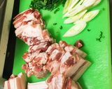 簡単♡厚切り豚バラのネギおろしポン酢作り方1写真